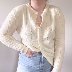 Vintage 60’s Knit Cardigan in Cream